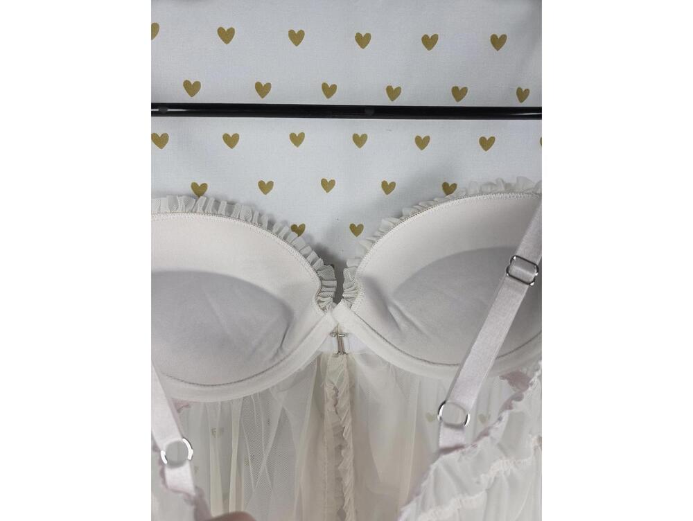 Victorias Secret SEXY LITTLE THINGS Bling Studded Babydoll Nightie Sheer 34B - Picture 7 of 7